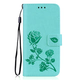 Rose Flower Leather Case For Samsung Galaxy S8 S9 Plus S7 S6 Edge S5 S3 S4 J3 J5 J7 A3 A5 J1 2016 2017 J2 Grand Prime Flip Cover