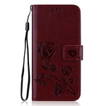 Rose Flower Leather Case For Samsung Galaxy S8 S9 Plus S7 S6 Edge S5 S3 S4 J3 J5 J7 A3 A5 J1 2016 2017 J2 Grand Prime Flip Cover
