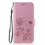 Rose Flower Leather Case For Samsung Galaxy S8 S9 Plus S7 S6 Edge S5 S3 S4 J3 J5 J7 A3 A5 J1 2016 2017 J2 Grand Prime Flip Cover