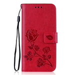 Rose Flower Leather Case For Samsung Galaxy S8 S9 Plus S7 S6 Edge S5 S3 S4 J3 J5 J7 A3 A5 J1 2016 2017 J2 Grand Prime Flip Cover