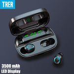 TRER In-Ear Earbud Headphones TWS 5.0 Bluetooth Earphone LED Digital Display Fone Dynamic Bass Sound ecouteur auriculares cuffie