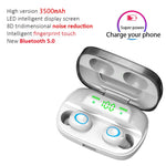 TRER In-Ear Earbud Headphones TWS 5.0 Bluetooth Earphone LED Digital Display Fone Dynamic Bass Sound ecouteur auriculares cuffie