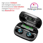 TRER In-Ear Earbud Headphones TWS 5.0 Bluetooth Earphone LED Digital Display Fone Dynamic Bass Sound ecouteur auriculares cuffie