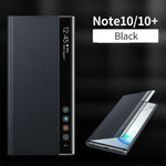 Smart View Leather Flip Case Cover For Samsung S8 S9 S10 Plus S10E S10 Note 10 Plus Note 9 8 Clear View Window Stand Case