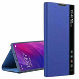 Smart View Leather Flip Case Cover For Samsung S8 S9 S10 Plus S10E S10 Note 10 Plus Note 9 8 Clear View Window Stand Case