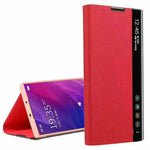 Smart View Leather Flip Case Cover For Samsung S8 S9 S10 Plus S10E S10 Note 10 Plus Note 9 8 Clear View Window Stand Case