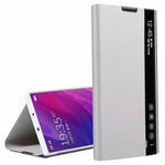 Smart View Leather Flip Case Cover For Samsung S8 S9 S10 Plus S10E S10 Note 10 Plus Note 9 8 Clear View Window Stand Case