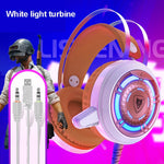 N1 3.5mm USB Stereo wired gaming headphones game headset over ear RGB with mic Voice control for laptop computer gamer PUBG