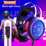 N1 3.5mm USB Stereo wired gaming headphones game headset over ear RGB with mic Voice control for laptop computer gamer PUBG