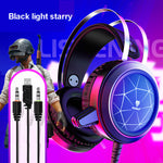 N1 3.5mm USB Stereo wired gaming headphones game headset over ear RGB with mic Voice control for laptop computer gamer PUBG