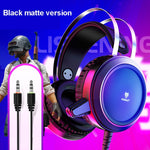 N1 3.5mm USB Stereo wired gaming headphones game headset over ear RGB with mic Voice control for laptop computer gamer PUBG
