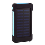Hot Solar Power Bank Waterproof 30000mAh Solar Charger 2 USB Ports External Charger Powerbank for Xiaomi MI iPhone 8 Smartphone