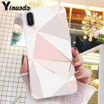 Yinuoda Gold Pink Glitter Marble Phone Cover For iphone 11 Pro Max X XS MAX  6 6s 7 8plus 5 5S SE XR