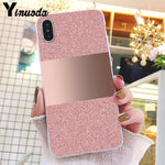 Yinuoda Gold Pink Glitter Marble Phone Cover For iphone 11 Pro Max X XS MAX  6 6s 7 8plus 5 5S SE XR
