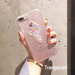 Liquid Heart Glitter Smile Face Clouds Phone Case For iPhone 6 6s 7 8 Plus X XS 11 Pro Max Ice Cream Soft TPU Dynamic Bead Cover
