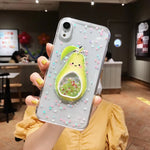 Liquid Heart Glitter Smile Face Clouds Phone Case For iPhone 6 6s 7 8 Plus X XS 11 Pro Max Ice Cream Soft TPU Dynamic Bead Cover