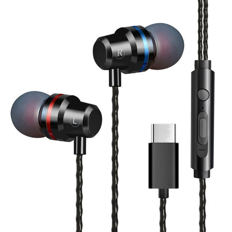 Stereo Headphones For Type c Smart Phones Type-c Earphone with Mic Type C Earphones for Xiaomi Mi6 Huawei P20 Samsung Smartphone