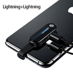 USAMS Dual for Lightning Adapter 2 in 1 Audio Charging for iPhone X XS 7 8 Adapter  for Lightning +3.5mm 2A Charging OTG Adapter