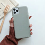 N1986N Candy Color Case For iPhone 11 Pro X XR XS Max 6 6s 7 8 Plus Fashion Simple Solid Color Soft Silicone For iPhone 11 Case