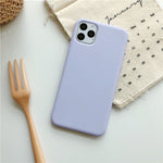 N1986N Candy Color Case For iPhone 11 Pro X XR XS Max 6 6s 7 8 Plus Fashion Simple Solid Color Soft Silicone For iPhone 11 Case