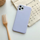 N1986N Candy Color Case For iPhone 11 Pro X XR XS Max 6 6s 7 8 Plus Fashion Simple Solid Color Soft Silicone For iPhone 11 Case