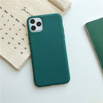 N1986N Candy Color Case For iPhone 11 Pro X XR XS Max 6 6s 7 8 Plus Fashion Simple Solid Color Soft Silicone For iPhone 11 Case