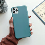 N1986N Candy Color Case For iPhone 11 Pro X XR XS Max 6 6s 7 8 Plus Fashion Simple Solid Color Soft Silicone For iPhone 11 Case