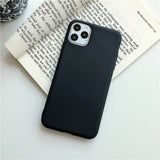N1986N Candy Color Case For iPhone 11 Pro X XR XS Max 6 6s 7 8 Plus Fashion Simple Solid Color Soft Silicone For iPhone 11 Case