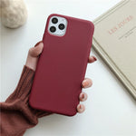 N1986N Candy Color Case For iPhone 11 Pro X XR XS Max 6 6s 7 8 Plus Fashion Simple Solid Color Soft Silicone For iPhone 11 Case