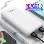 TOPK 10000mAh Power Bank 18W USB Type C External Batteries QC3.0 PD Two-way Fast Charging Powerbank for Samsung Xiaomi Huawei