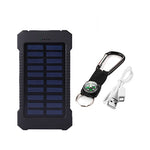 Para xiaomi iphone 6 7 8 20000mah portátil banco de energia solar 20000mah bateria externa dupla portas powerbank carregador móvel