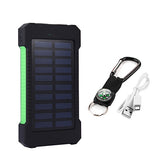 Para xiaomi iphone 6 7 8 20000mah portátil banco de energia solar 20000mah bateria externa dupla portas powerbank carregador móvel