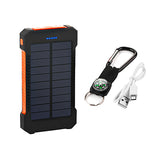 Para xiaomi iphone 6 7 8 20000mah portátil banco de energia solar 20000mah bateria externa dupla portas powerbank carregador móvel
