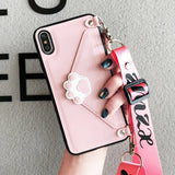 Fashion Lanyard Crossbody Wallet Phone case For iPhone 11 XS MAX XR X 7 8 6 6S Plus Leather Card Slot With Shoulder Strap Cover
