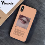 Yinuoda Pink Aesthetics songs lyrics Aesthetic Soft Silicone Phone Case Cover for iPhone 8 7 6 6S 6Plus X XS MAX 5 5S SE XR 10