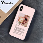 Yinuoda Pink Aesthetics songs lyrics Aesthetic Soft Silicone Phone Case Cover for iPhone 8 7 6 6S 6Plus X XS MAX 5 5S SE XR 10