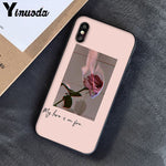 Yinuoda Pink Aesthetics songs lyrics Aesthetic Soft Silicone Phone Case Cover for iPhone 8 7 6 6S 6Plus X XS MAX 5 5S SE XR 10