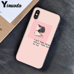 Yinuoda Pink Aesthetics songs lyrics Aesthetic Soft Silicone Phone Case Cover for iPhone 8 7 6 6S 6Plus X XS MAX 5 5S SE XR 10