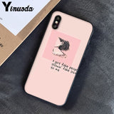 Yinuoda Pink Aesthetics songs lyrics Aesthetic Soft Silicone Phone Case Cover for iPhone 8 7 6 6S 6Plus X XS MAX 5 5S SE XR 10