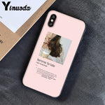 Yinuoda Pink Aesthetics songs lyrics Aesthetic Soft Silicone Phone Case Cover for iPhone 8 7 6 6S 6Plus X XS MAX 5 5S SE XR 10