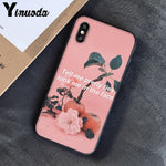 Yinuoda Pink Aesthetics songs lyrics Aesthetic Soft Silicone Phone Case Cover for iPhone 8 7 6 6S 6Plus X XS MAX 5 5S SE XR 10