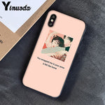 Yinuoda Pink Aesthetics songs lyrics Aesthetic Soft Silicone Phone Case Cover for iPhone 8 7 6 6S 6Plus X XS MAX 5 5S SE XR 10