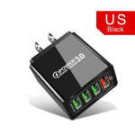 Lovebay 48W Quick Charger 3.0 USB Charger For iphone Samsung  Tablet EU US Plug Wall Mobile Phone Charger Adapter Fast Charging