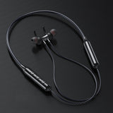 Swalle Bluetooth 5.0 Wireless Sports earphone Stereo Subwoofer Hanging Neck Hanging Metal Magnetic Bluetooth Headphone