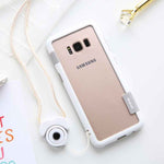 For Sansung Galaxy S10 S9 S8 Plus S10e Case Wolnutt Contrast Color Soft TPU Plastic Bicolor Dots Frame Case With Lanyard Bumper