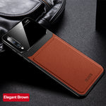 KEYSION Leather Case for Samsung Galaxy A50 A30S A20 A70 A7 2018 Mirror Glass Phone Back Cover For Samsung Note 10 Plus S10 9 8